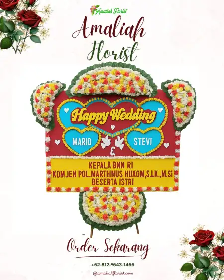 Papan Bunga Pernikahan Waluyorejo